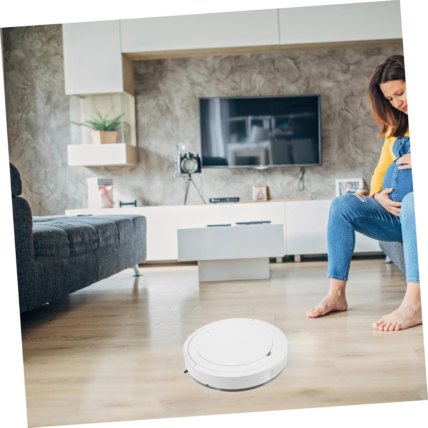 STOBAZA Floor Mopping Robot Strong and Cloth Brush USB Powered Cleaner for Home Efficient Robot Cleaner for Dust and Debris Various