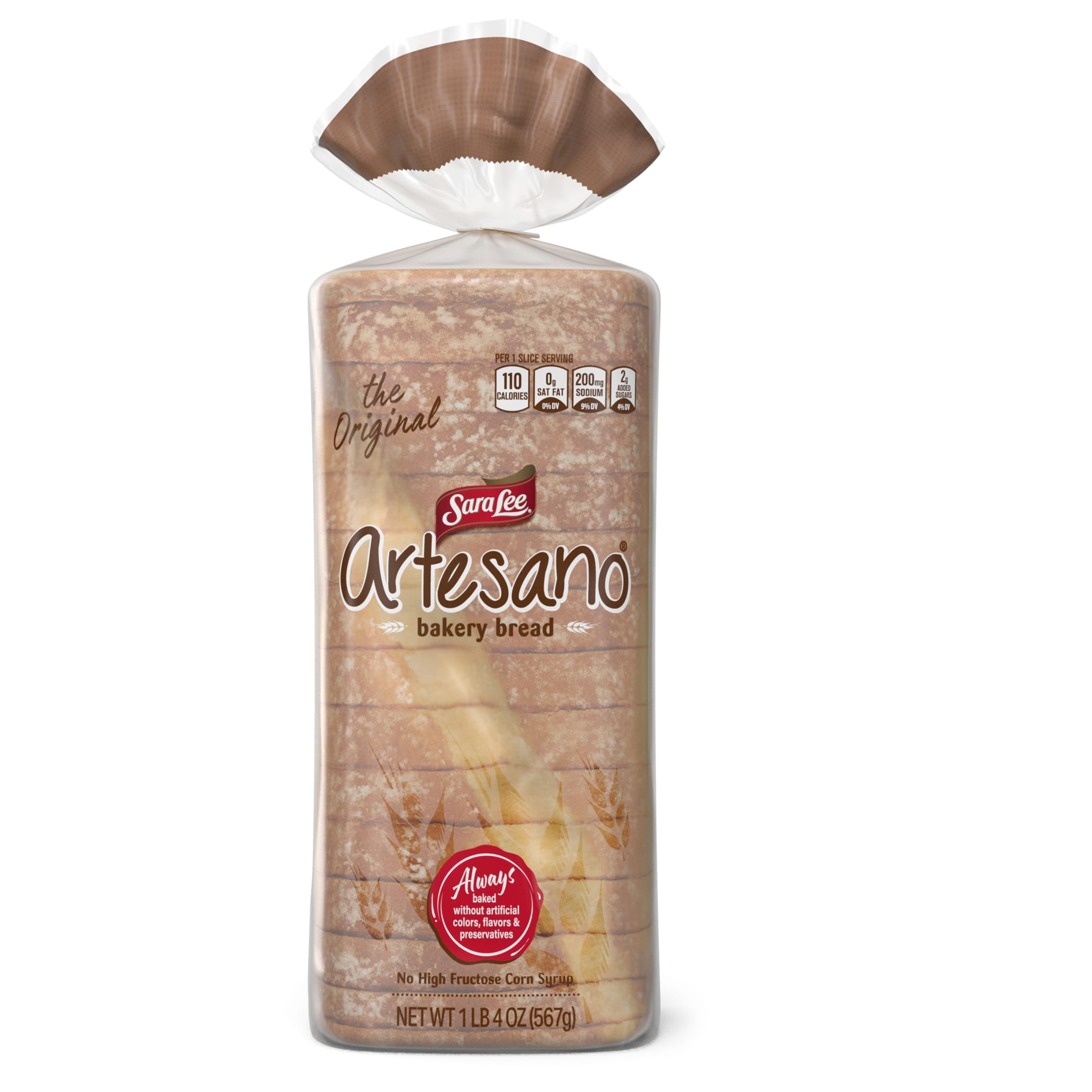 Sara Lee Artesano Original Artisan Bread 20 Oz Loaf of White Bread Without Artificial Preservatives — view 10
