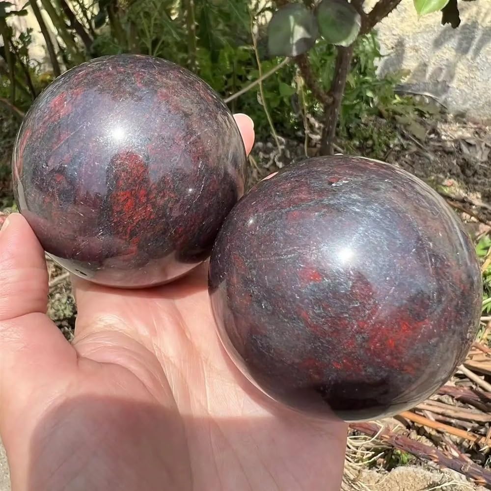 Esfera de esteatita de cristal UYCUODLUY de dos piezas para decoración y meditación