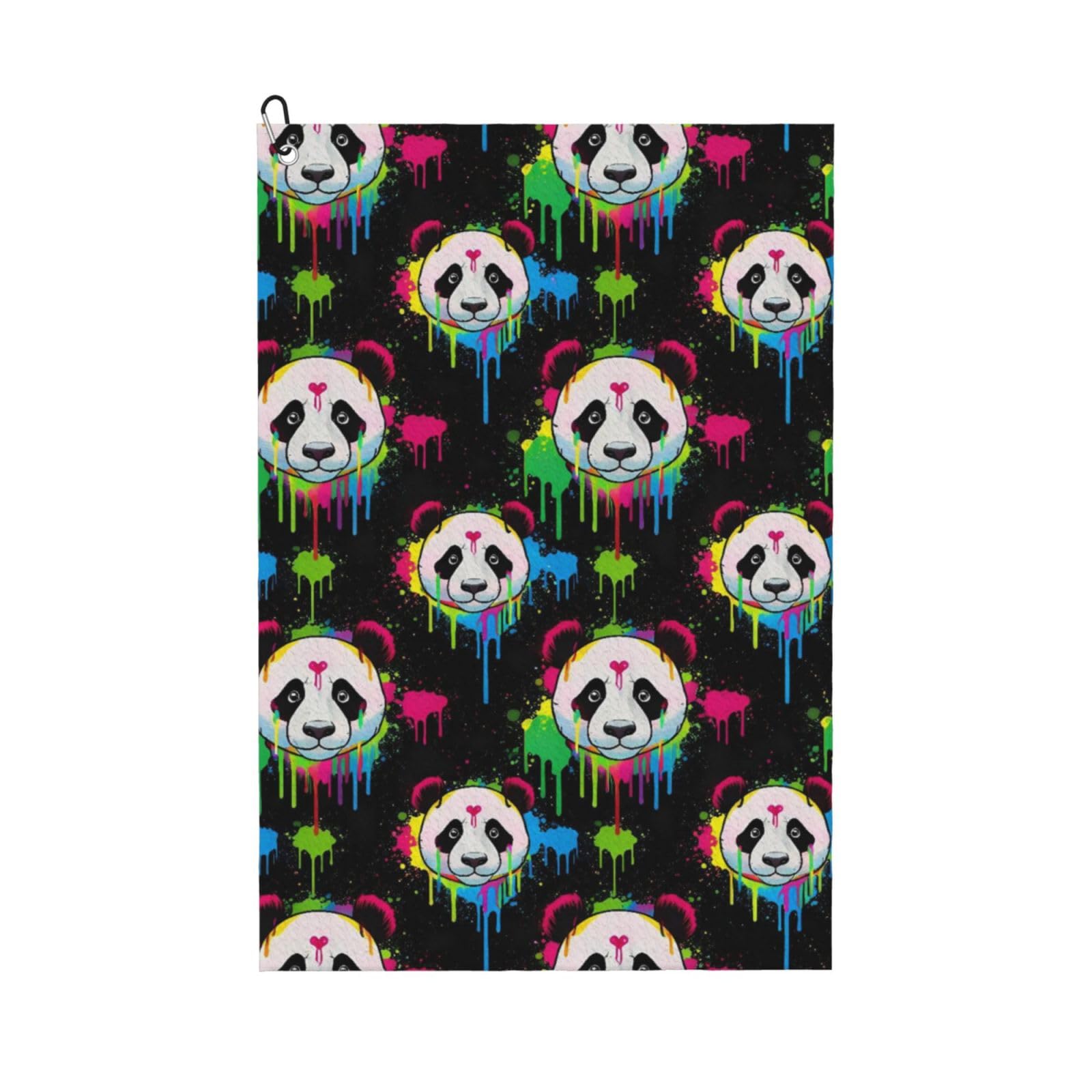 BSDFGSDD Splash Ink Panda Golf Towel 24 x 16 inches