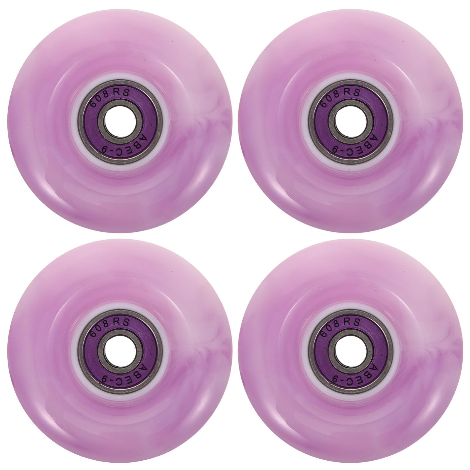 Sosoport Skate Wheels Replacement 4pcs Pu Roller Skate Wheels for Indoor/Outdoor Skating