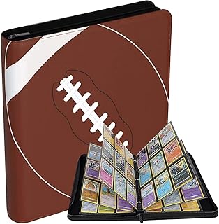 900 Pockets Football Trading Card Binder, Card Binder Album Folder with 50 Top-Loading Page Sleeves, 9 Pocket Card Binder for Game Cards, Sports Cards, Baseball Cards