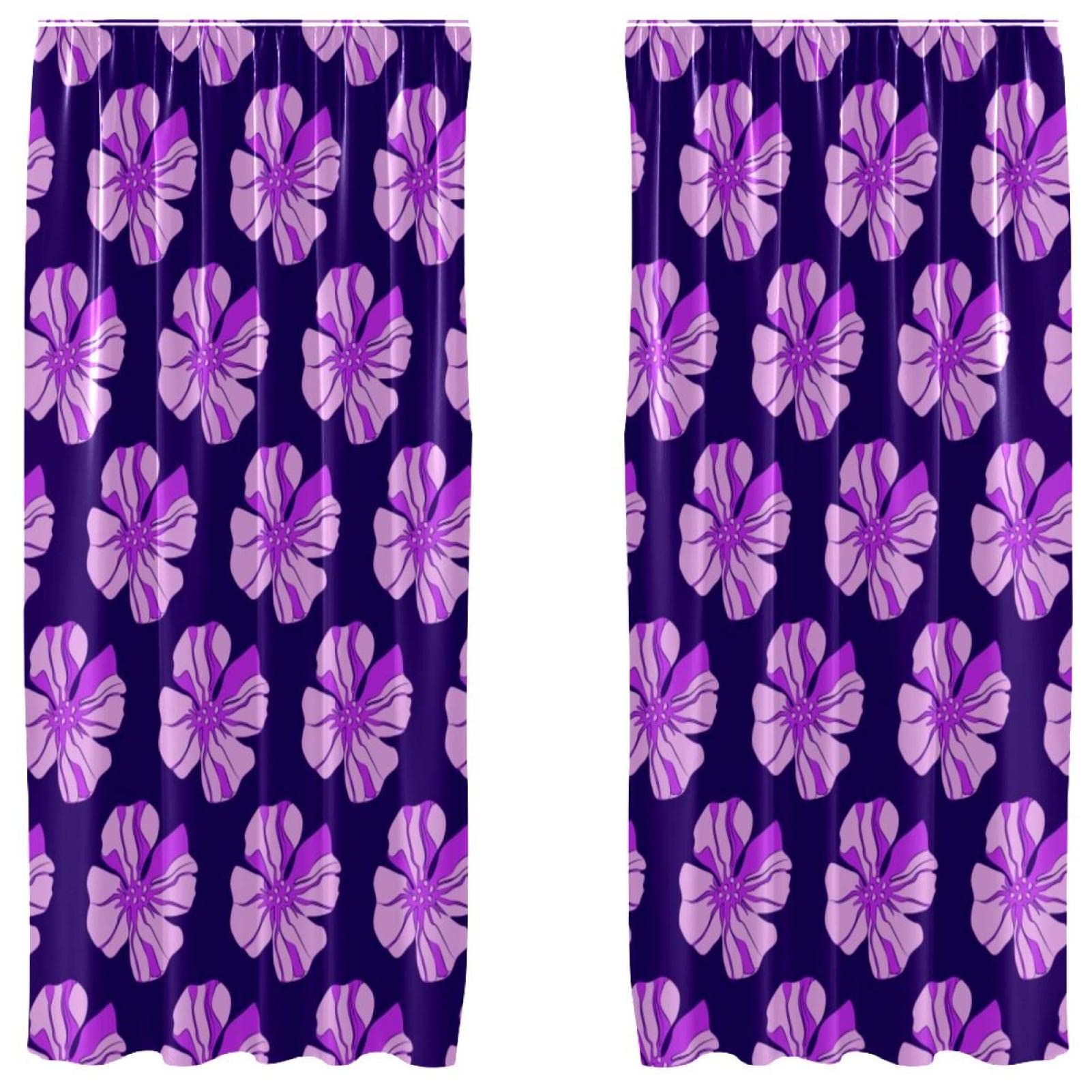Paneles florales morados de 55x84 pulgadas para decorar tu dormitorio o salón