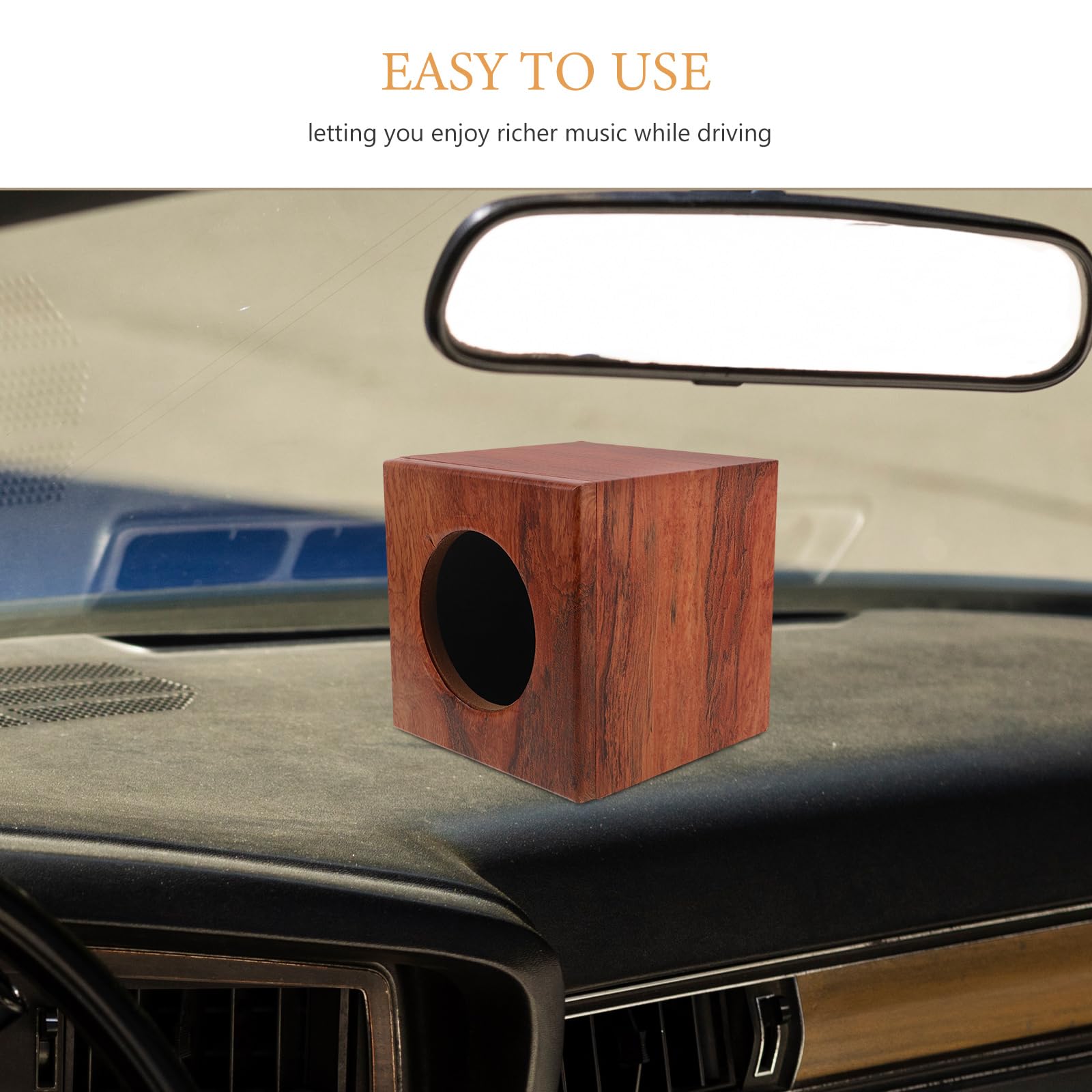Happyyami Contenitore per Altoparlanti per Auto in Legno da 5 Pollici, Cassa Acustica per Subwoofer Veicolari, Box Audio Portatile per Upgrade e Test Sonoro Automobilistico