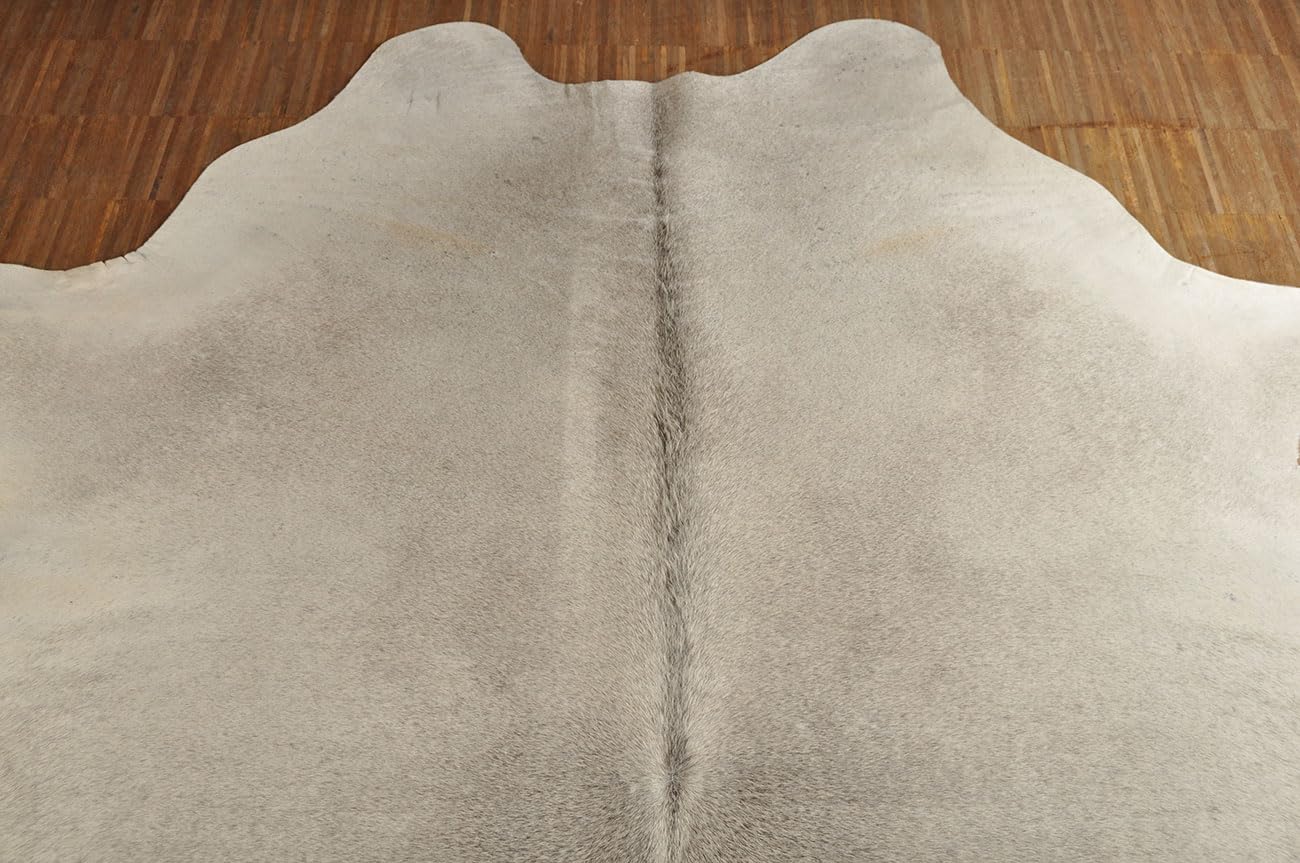 generisch Kuhfell Hell Grau Beige Natur 210 x 180 cm echtes Stierfell Rinder Fell Teppich