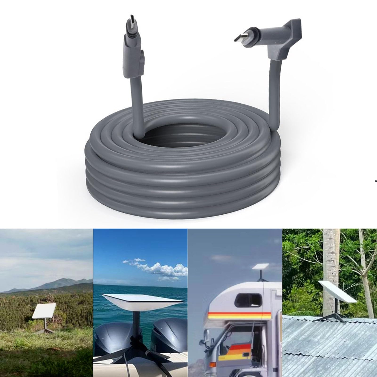 Sostituzione Cavo TV Satellitare, Cavo Ricevitore TV Satellitare Multifunzione Posizione di Connessione Regolabile Trasmissione Stabile del Segnale Cavo Satellitare Impermeabile