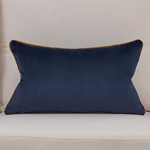 Miniatura 9 de Avigers Funda de cojín de terciopelo de 18 x 18 pulgadas con líneas de rayas de cuero amarillo dorado y moderno, funda de almohada decorativa para