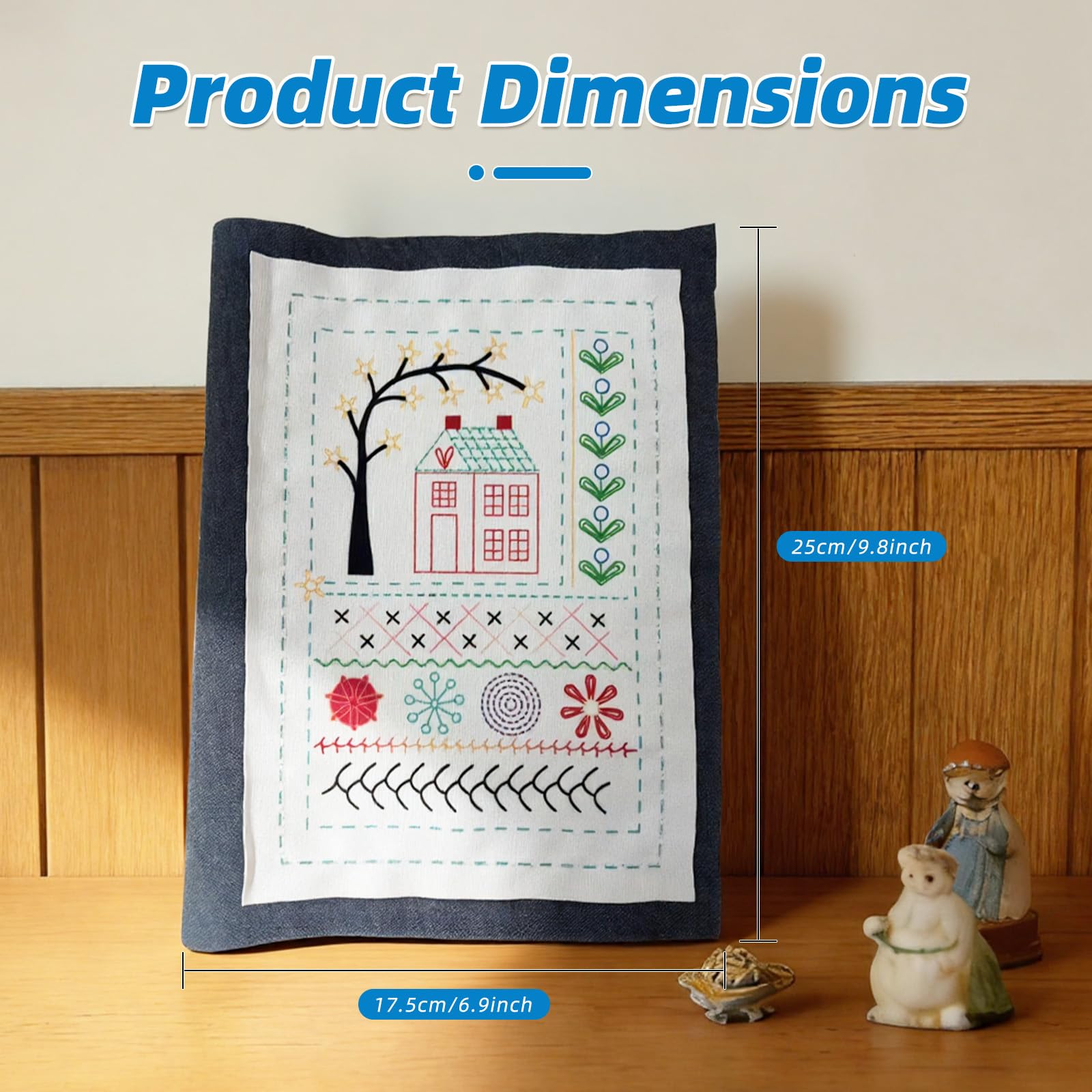 Kit Libro Ricamo 106 Schemi Portatile – Con Set Completo Di Aghi E Cerchi, Tutorial Per Principianti, 18x13 Cm