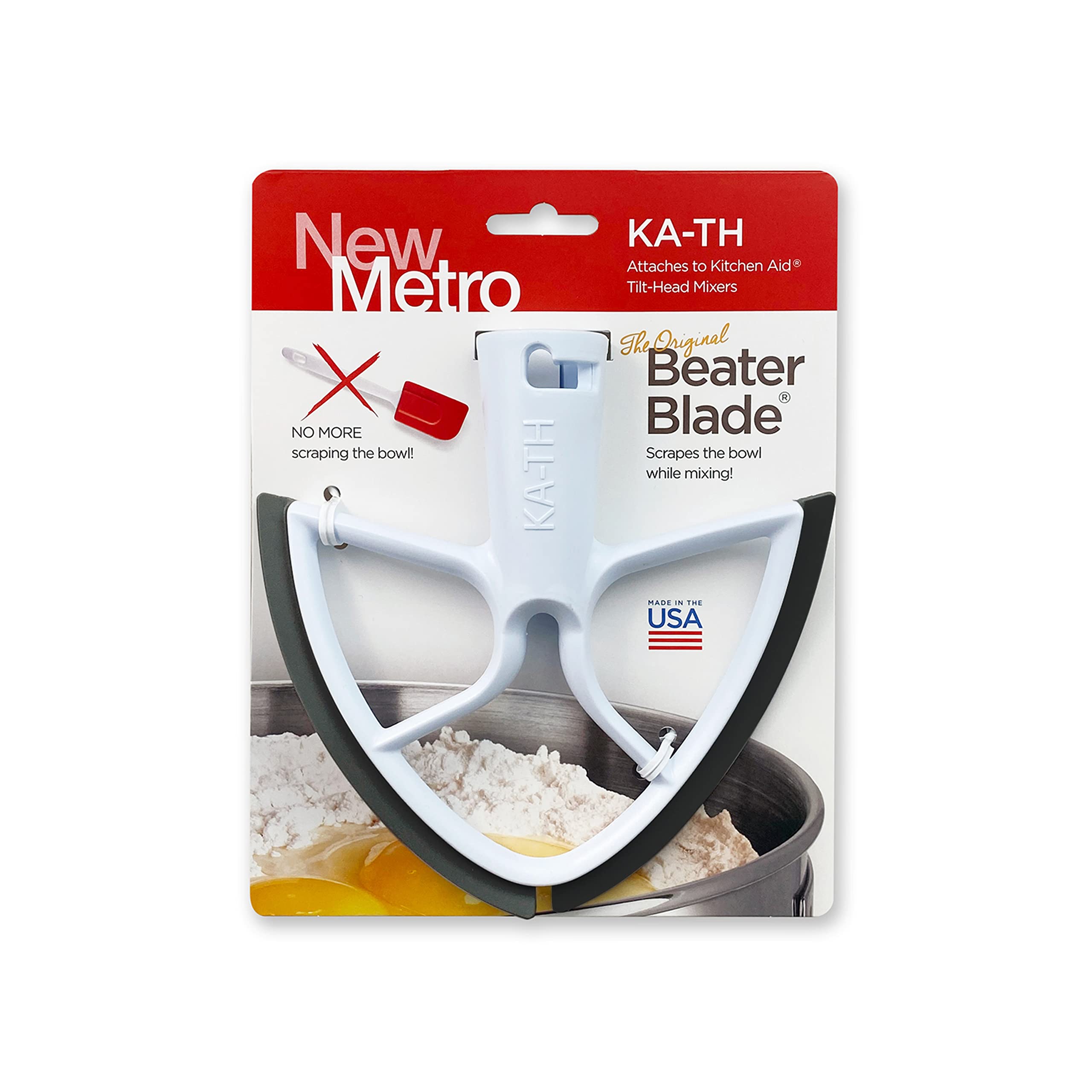 New Metro Design KA-THBK Original Beater Blade Compatible w/Kitchen Aid 4.5-5 Qt Tilt-Head Stand Mixers, Black