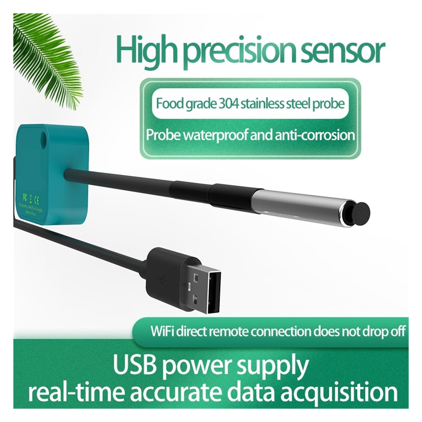 WiFi Inalámbrico Temperatura Humedad Sensor Registrador De Datos Medidor Controlador Medición Termómetro Higrómetro Monitor Alarma Remota Preciso Y FáCil De Leer