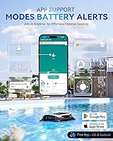 Vista 3 de Robot desnatador eléctrico automático de piscina 24/7 con soporte de aplicación, limpiador de superficie flotante para piscina sobre el suelo