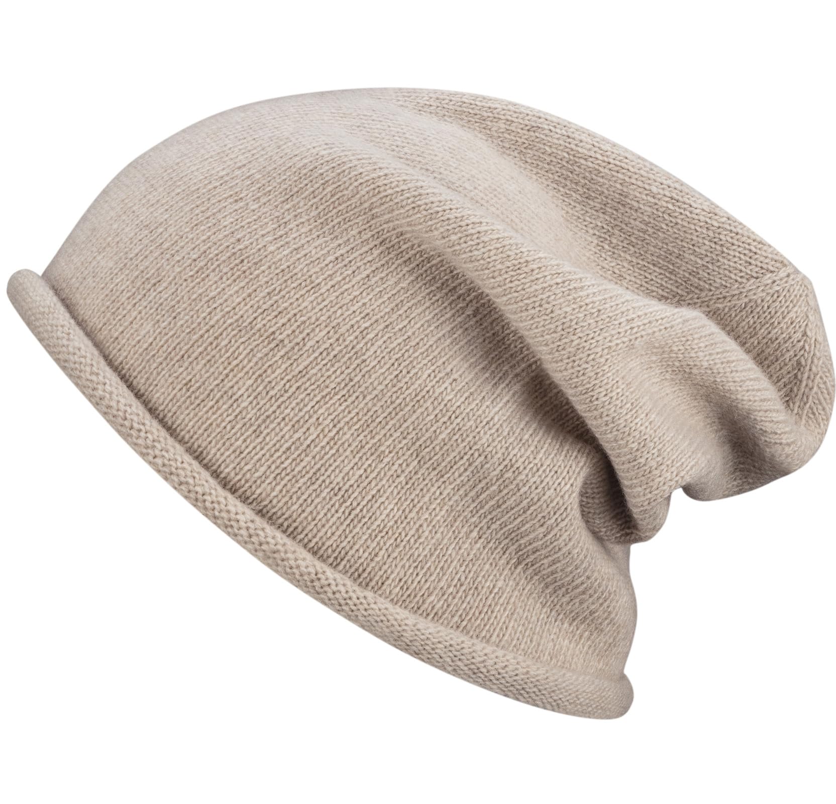 TODO 50% Kaschmir Beanie Damen, Merino Slouchy Beanie Mütze Merino für Frauen - Wintermütze Kaschmir-Wolle Mütze