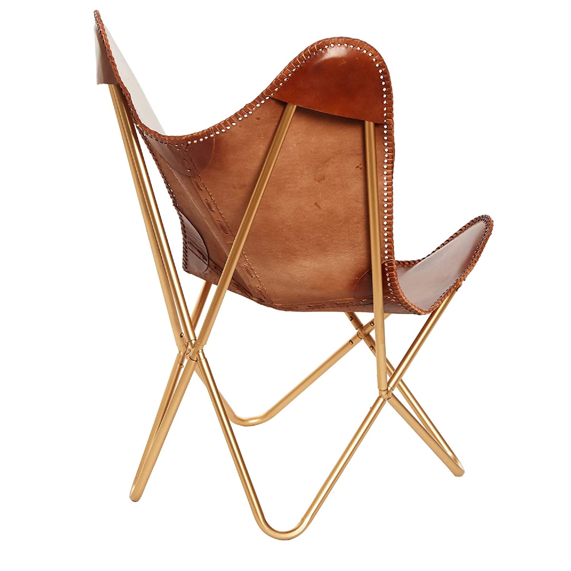 【バタフライチェアー】本革　粗新品　組み立て式 Amazon.co.jp: vidaXL アウトドアチェア フォールディング