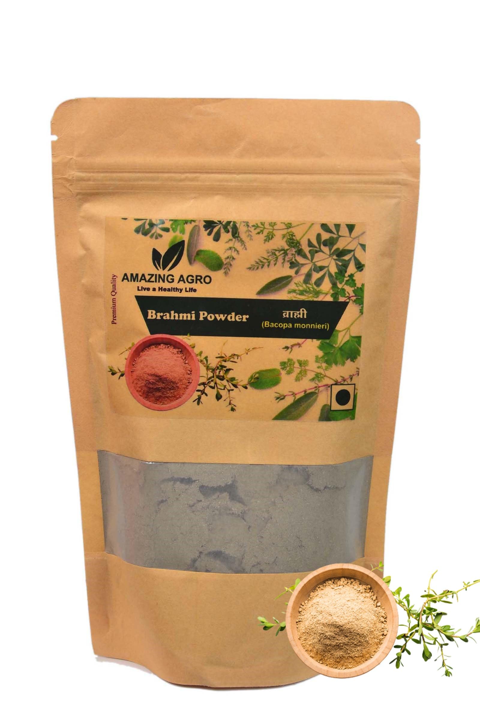 Buy Amazing Agro Brahmi Powder/Bacopa Monnieri for Hair Growth, Eating ...