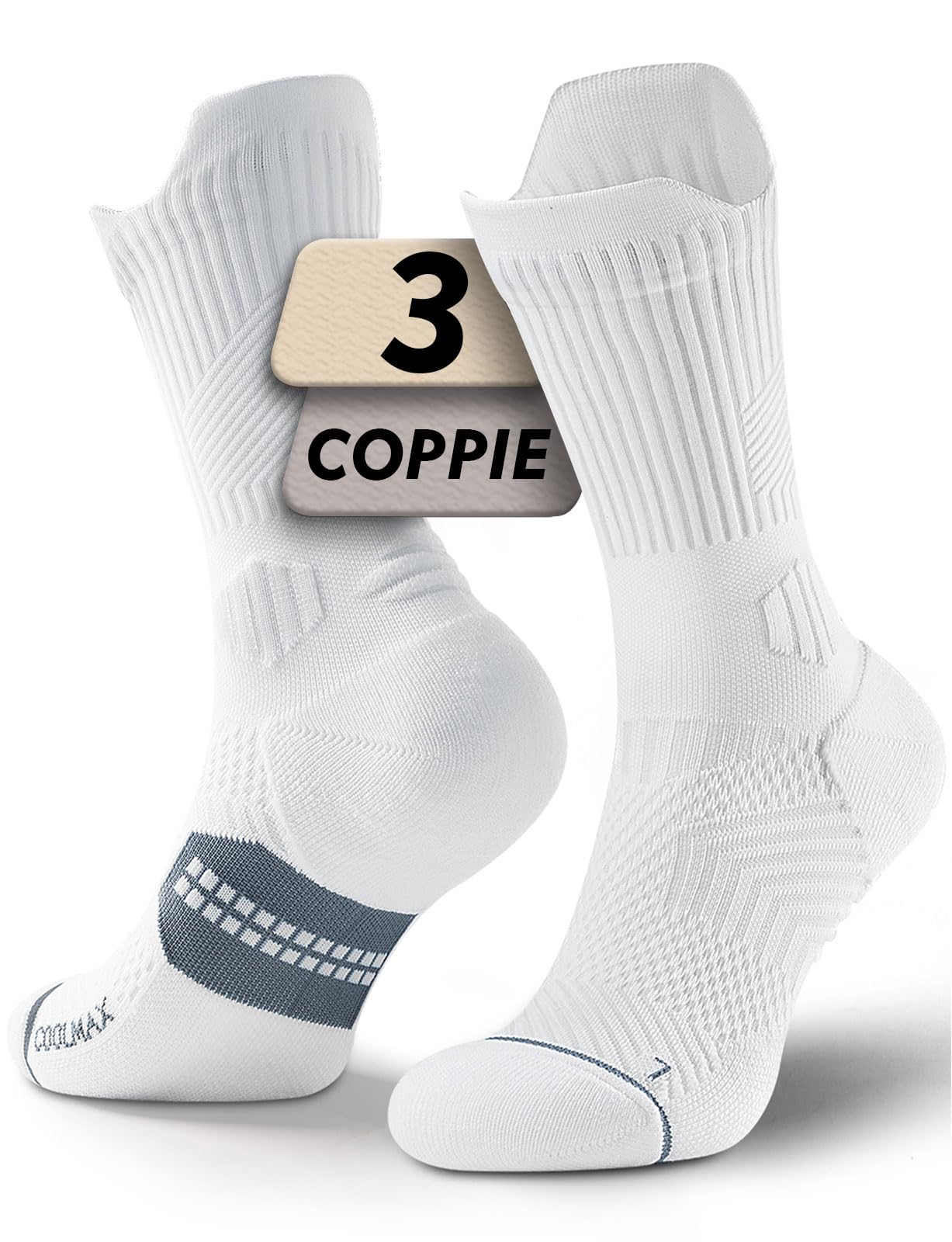 Juclise Bambù Coolmax Compressione Sportivi Calzini Uomo, Anti-vesciche per Allenamento e Trekking​