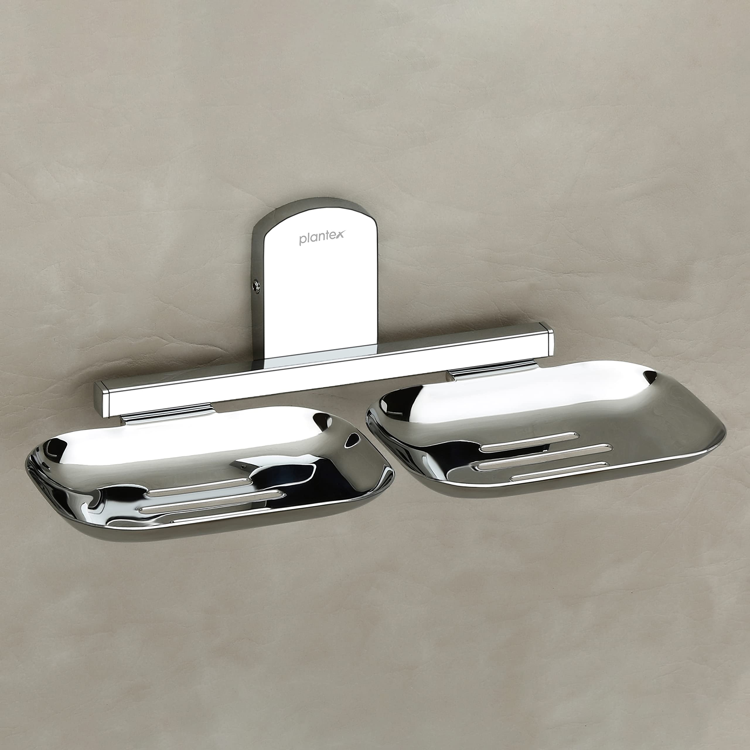 Plantex 304 Grade Stainless Steel Double Soap Holder for Bathroom/Soap Dish/Soap Stand for Bathroom Wall/Bathroom Accessories - Parv (Chrome) (B0BYZQ2NM3) Amazon Price History, Amazon Price Tracker