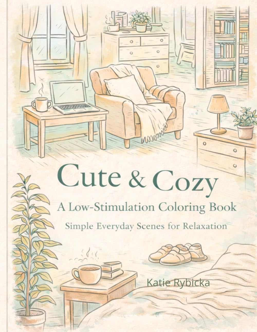 Cute & Cozy – A Low-Stimulation Coloring Book: Simple Everyday Scenes for Relaxation