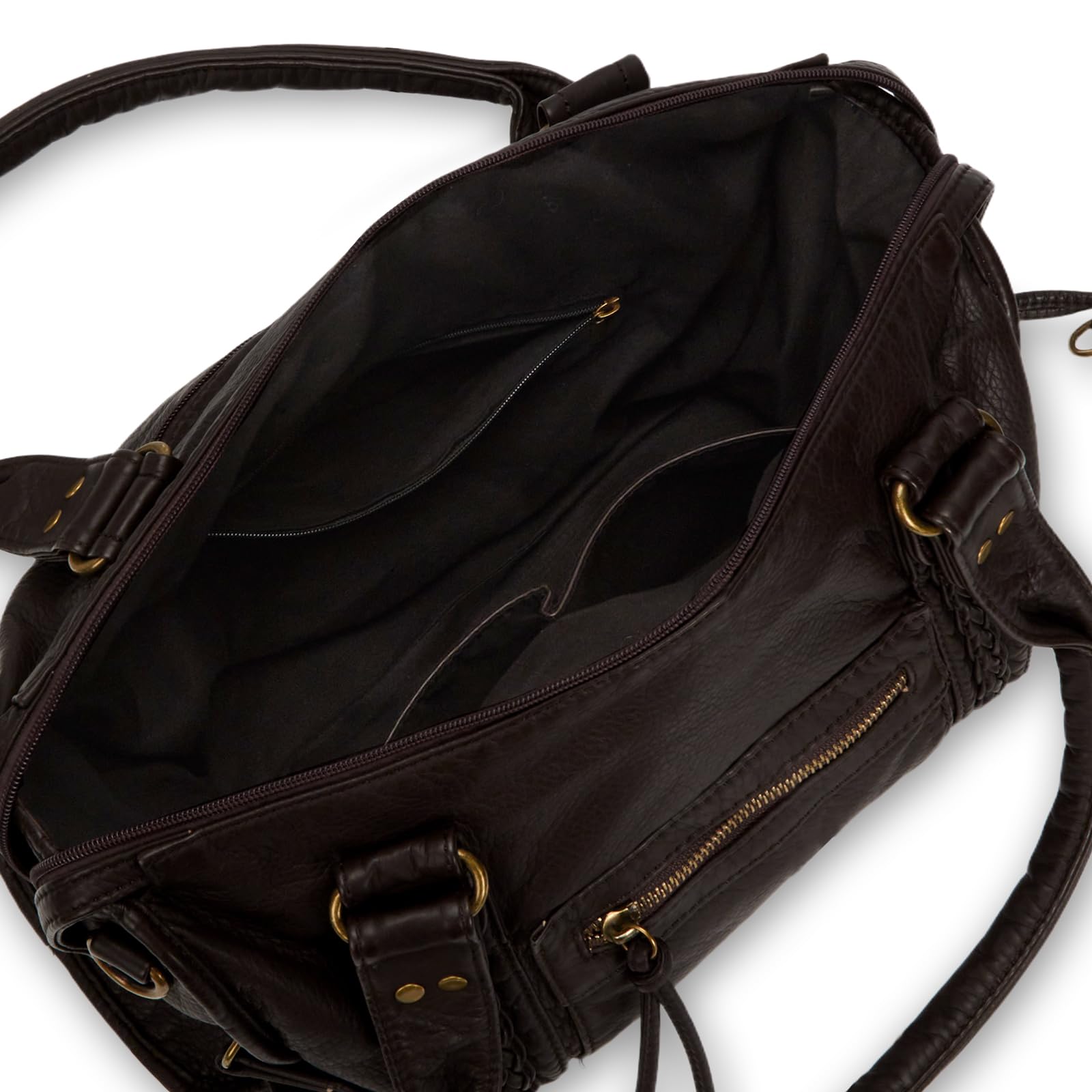 TIAASTAP Vintage City Bag Damen – PU Ledertasche Handtasche Groß Shopper Tasche Y2K Schultertasche Arbeitstasche Uni Japanese School Bag, Damen-Henkeltaschen für Frauen