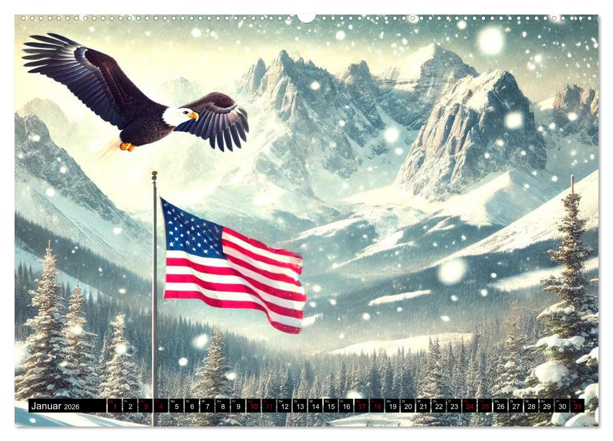 USA - Der amerikanische Geist (Wandkalender 2026 DIN A2 quer), CALVENDO Monatskalender: Erleben Sie den Geist Amerikas.