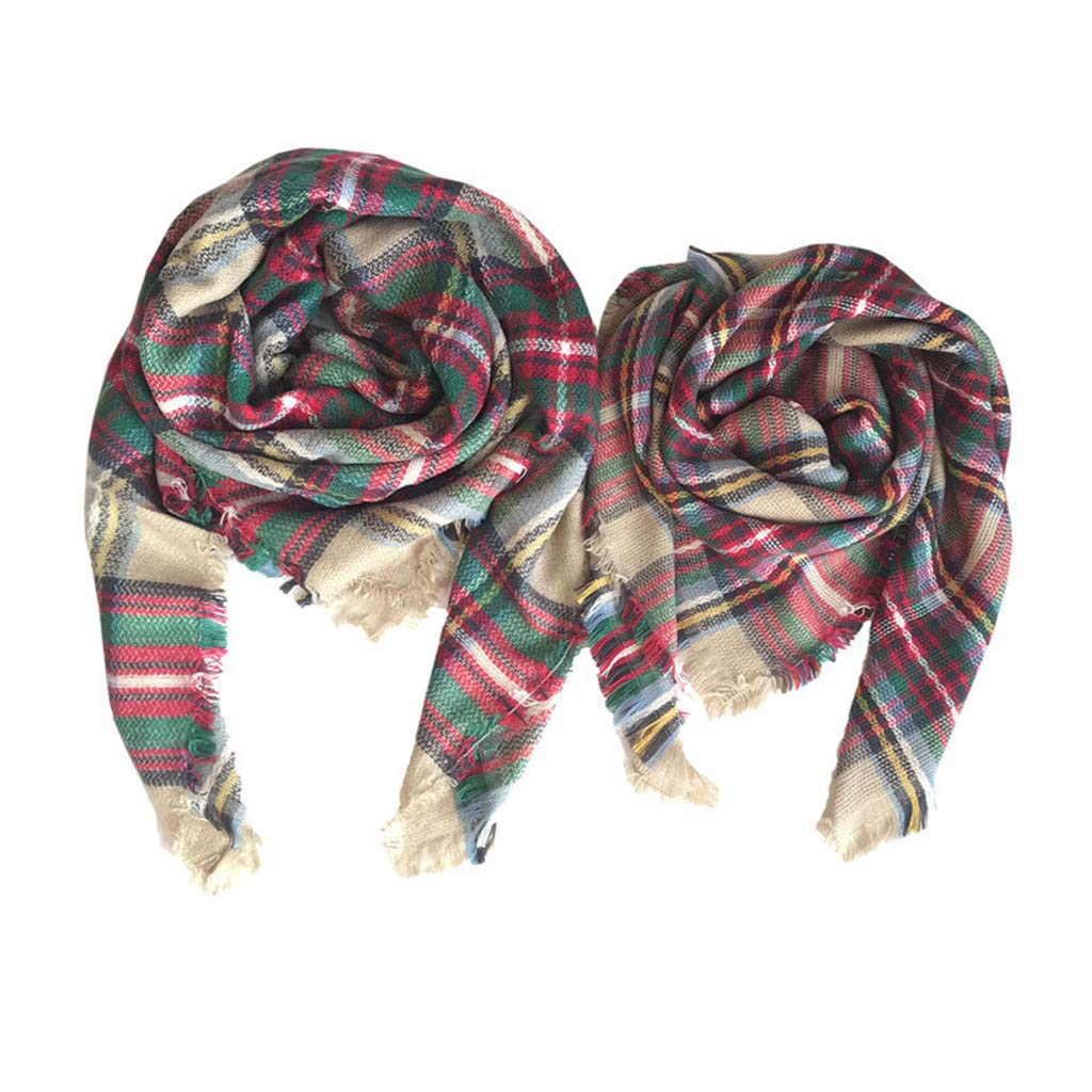 Mother Daughter Matching Scarfs Mommy and Me Scarf Set Plaid Scarf Towel Winter Activity Scarf Tartan Scarf Wrap Shawl