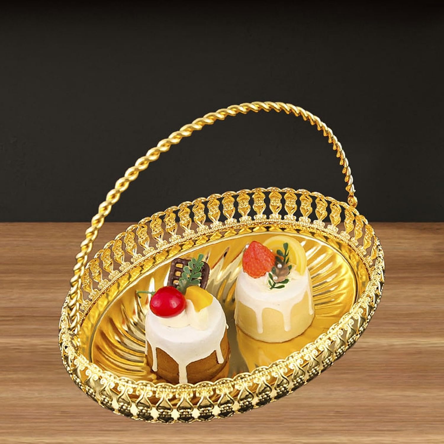 Fruit Basket Bowl, Bowl,Fruit Plate,Metal Decorative for Kitchen Counter,Storage Basket for Produce,Nuts,Snack