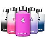 HYDRO CELL Stainless Steel Insulated Water Bottle with Straw - For Cold & Hot Drinks - Metal Vacuum Flask with Screw Cap and Modern Leakproof Sport Thermos for Adults (Fuchsia 64oz)