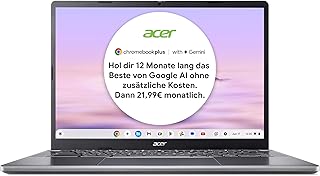 Acer Chromebook Plus 514 (CB514-3HT-R2QQ) Laptop, 14" WUXGA Display, AMD Ryzen 3 7320C, 8GB RAM, 256GB SSD, AMD Radeon 610...