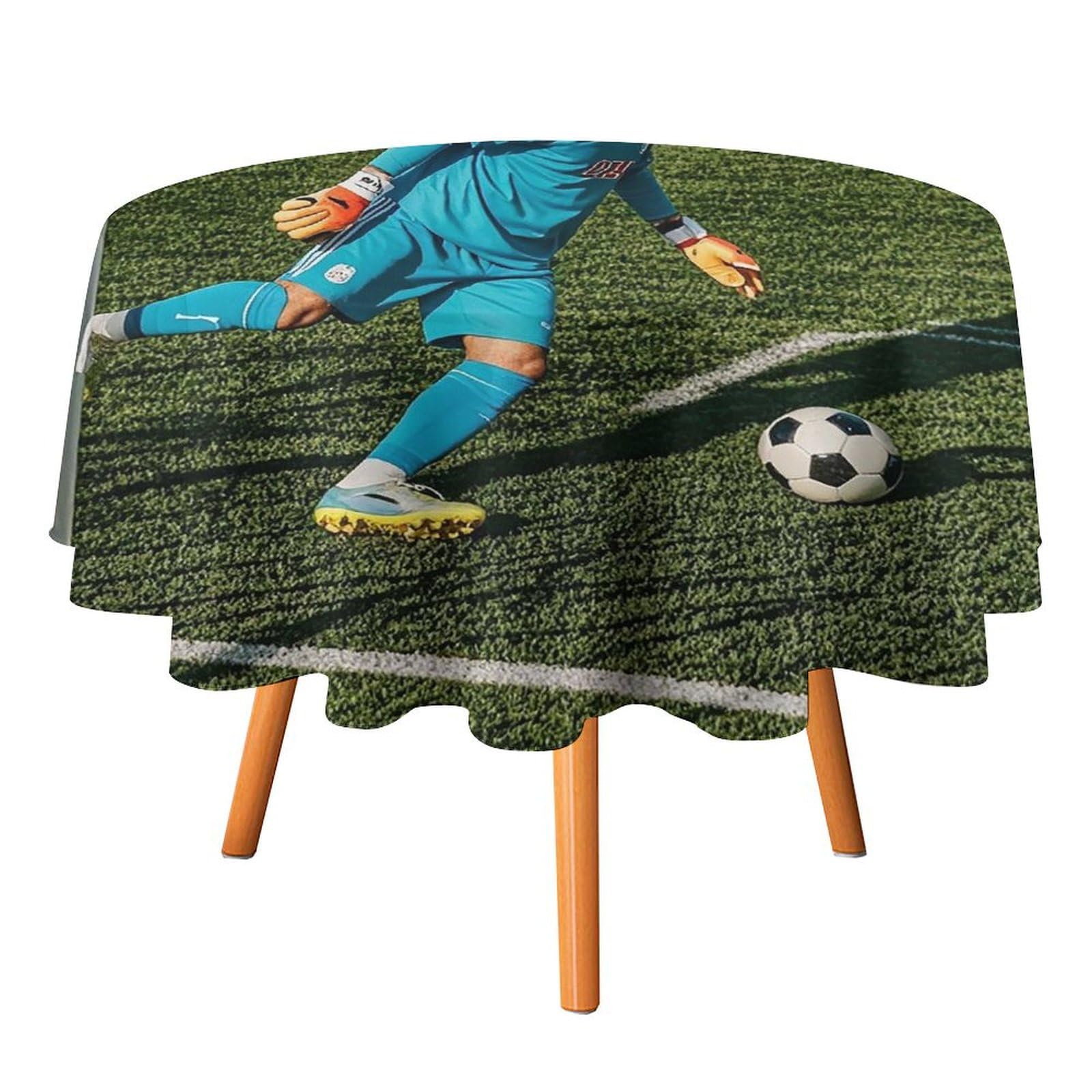 Nappe ronde cuisine fête mariage pique-nique motif football 152 cm