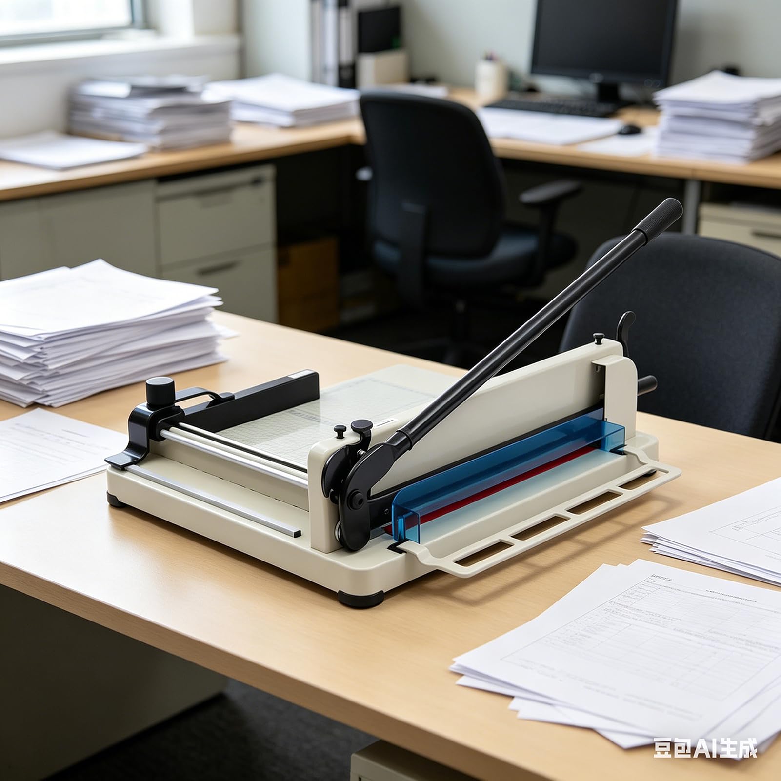 Taglierina professionale a ghigliottina per A3, impilabile manuale da scrivania, capacità 400 fogli, per casa e ufficio