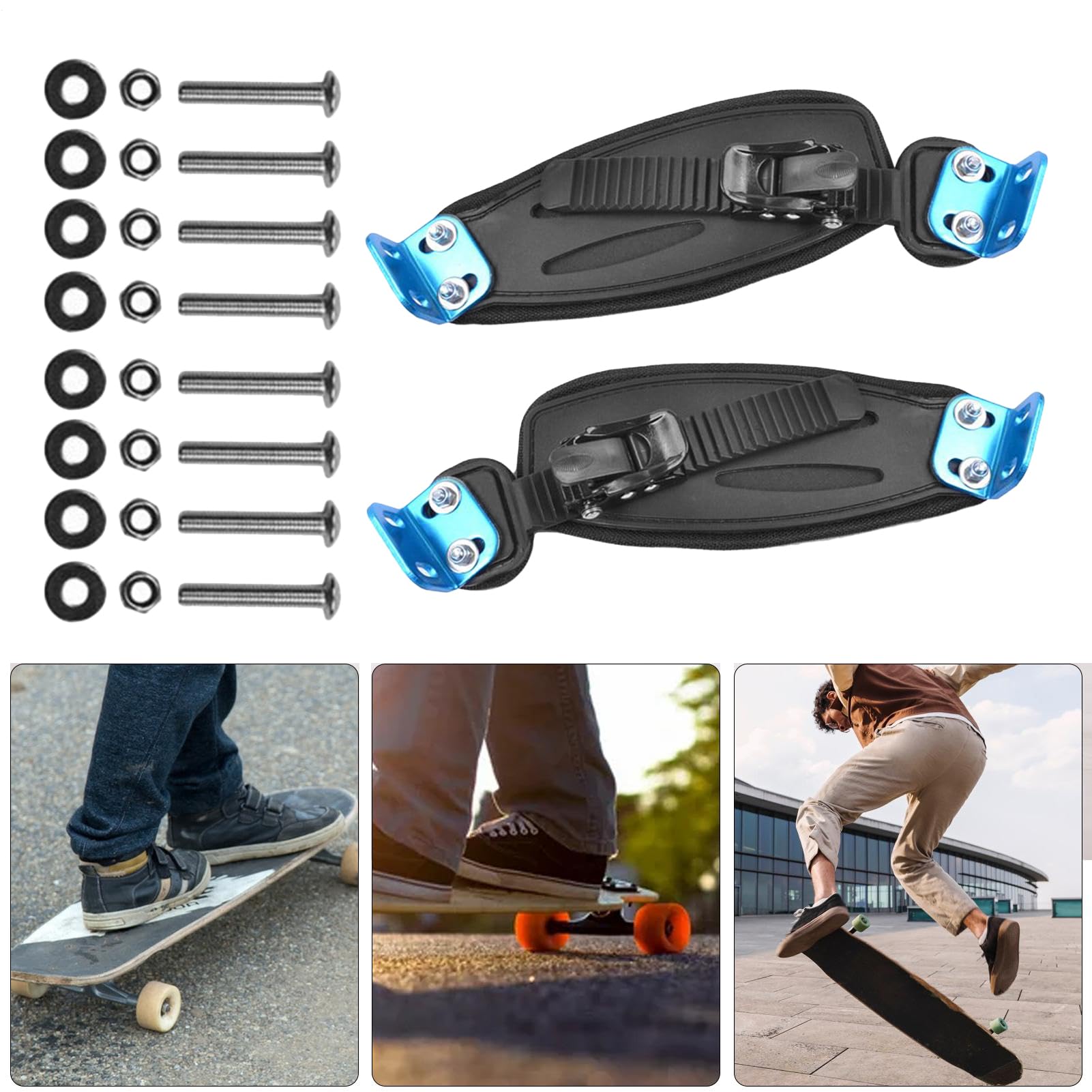 Support de pied de planche à roulettes de montagne, sangle de pied pied réglable pieds en nylon avec sangle de fixation sangle de planche à roulettes,Pièces de ceinture de support de skateboard pour
