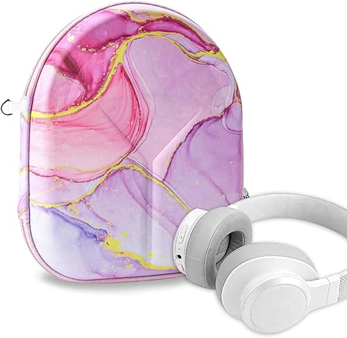 Geekria NOVA - Funda para audífonos sobre la oreja, funda rígida de repuesto para llevar de viaje con almacenamiento de cables compatible con