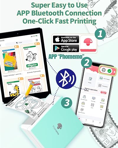 Miniatura 4 de M02 Mini impresora de calcomanías con papel térmico rojo rosapúrpuranaranja para diversión de estudio, bricolaje, marcadores de libros, diario, verde