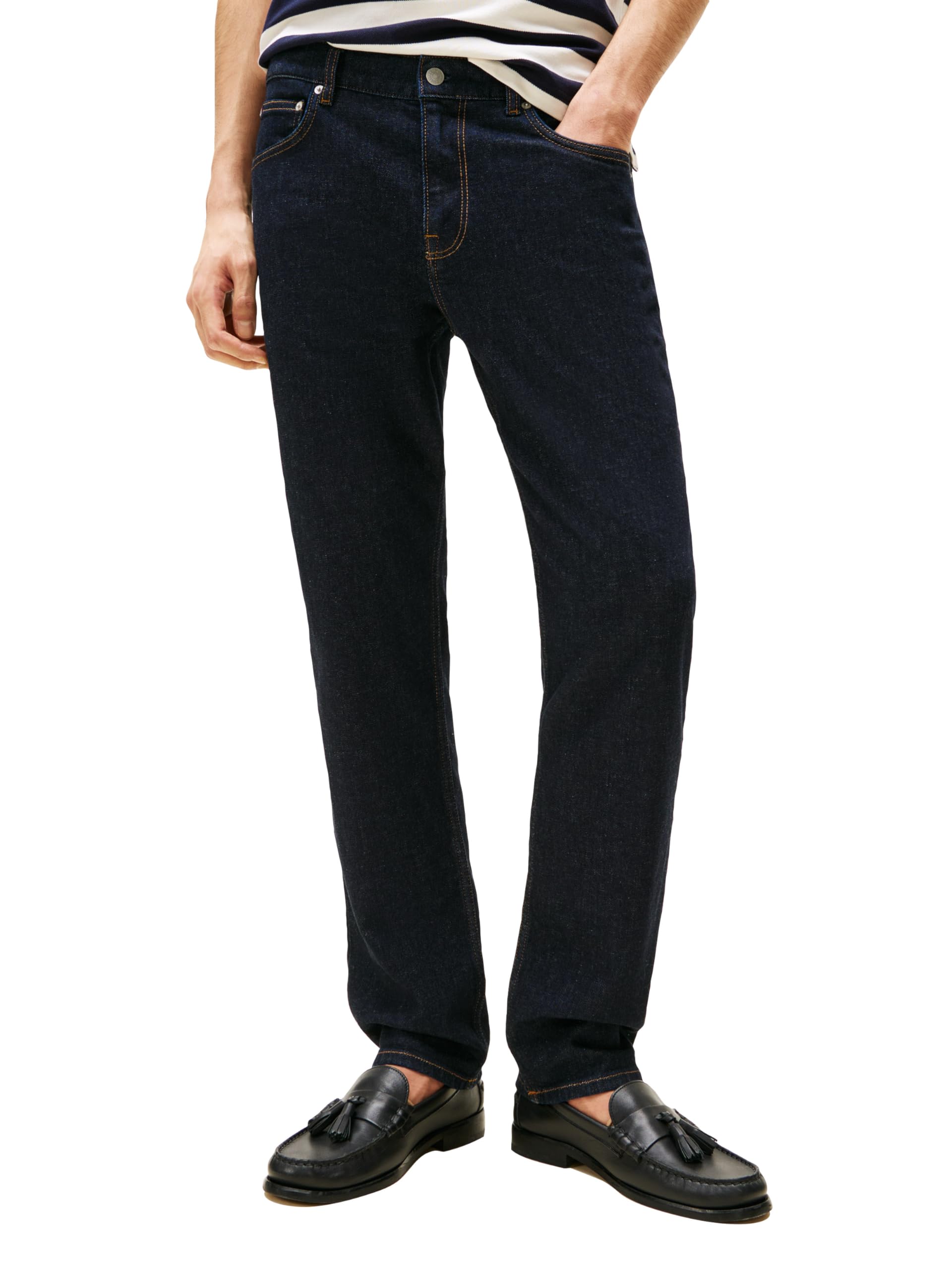 Tommy Hilfiger Mens Slim Straight Fit Stretch Jeans for Men