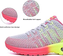 Zapatillas de Running Mujer Deportivas Zapatos Zapatillas de Running Ligero Transpirables Gimnasio Sneakers Deportivas Casual Negro Gris Rojo EU 35-423