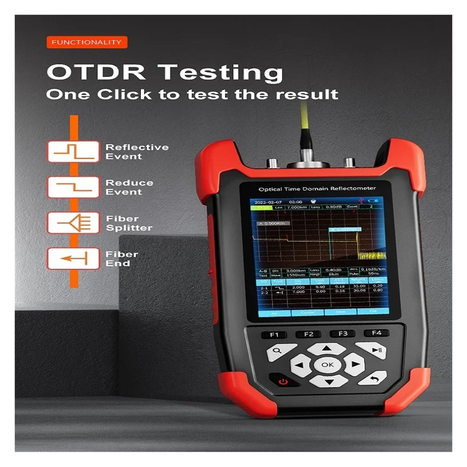 Testeur de câbles réseau, Testeur De Fibre Optique NF-981 OTDR Détecteur De Défaut De Compteur De Puissance Optique Avec OPM VFL OLS Carte D'événements Câble Ethernet Multimet