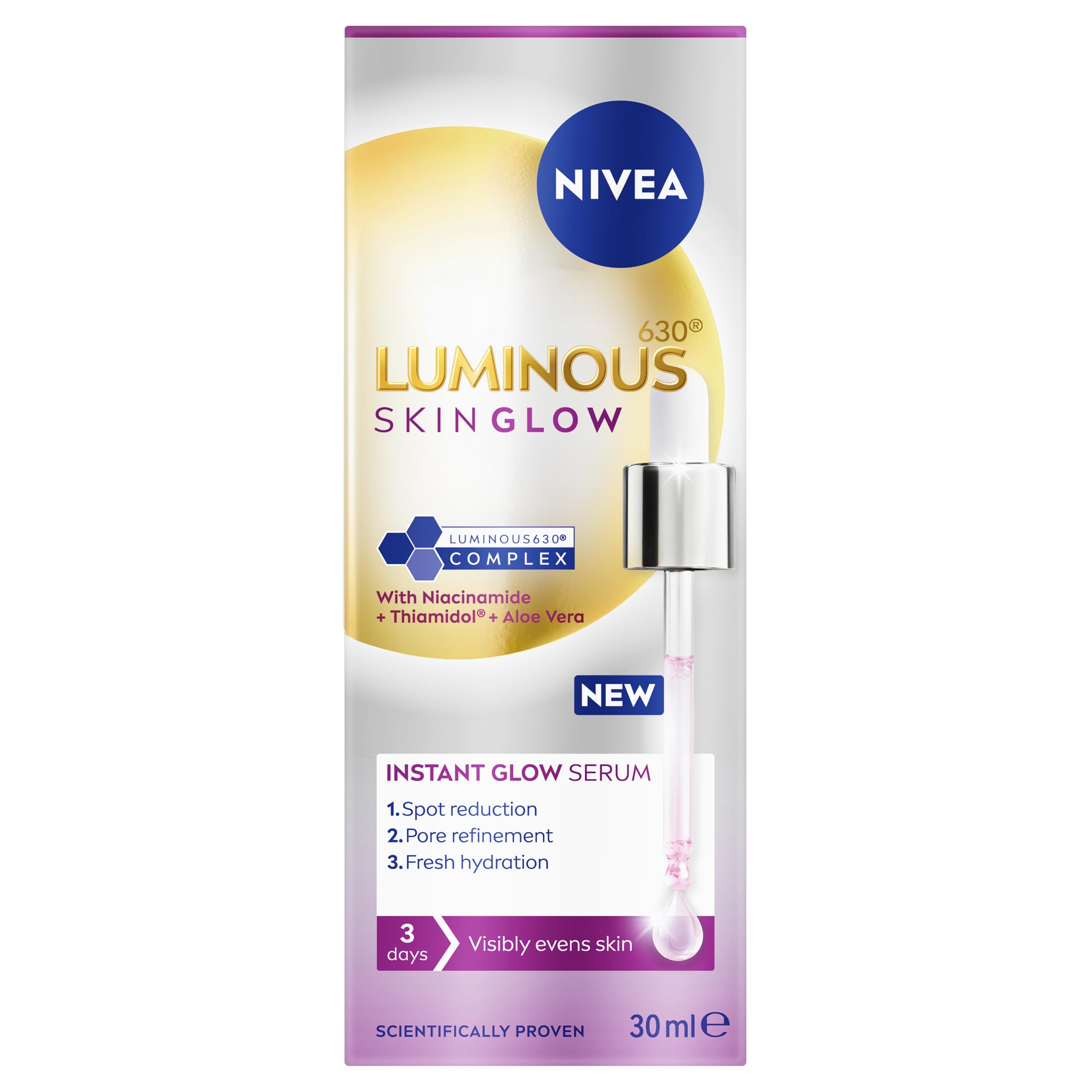 NIVEA LUMINOUS630 SKIN GLOW Instant Glow Serum with Niacinamide 30ml ​