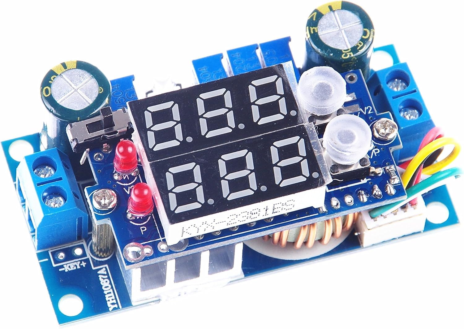 DC Voltage Regulator Buck Converter, 6-36V to 1.25-32V, 5A, Constant Current/Voltage, MPPT Solar Controller with LED Voltmeter, Ammeter, Power Display for Charging Battery, Car Power Supply-image-42