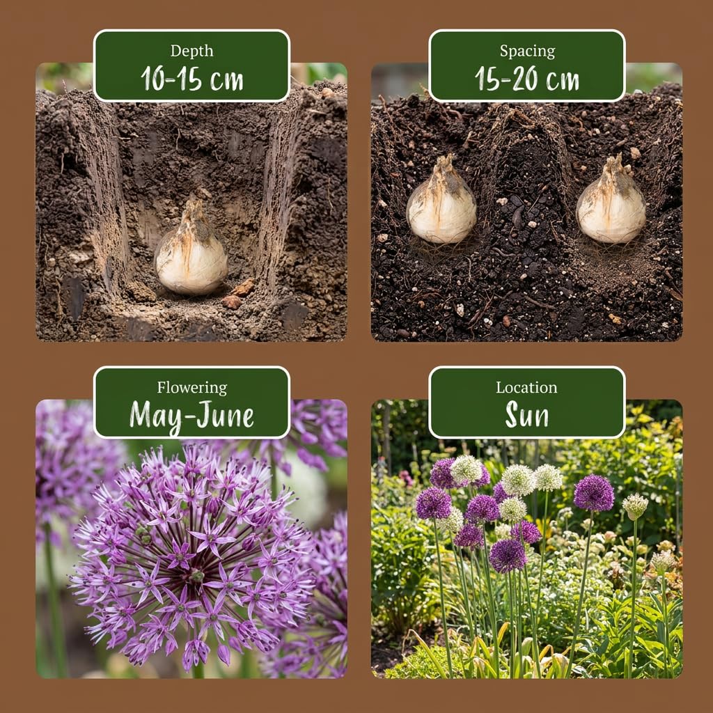 Green boutiQ - 160x Allium Purple - White Mix - Lila-Weiße Zierlauch-Mischung - Lila und Weiß - Sommerblüher - Zwiebelgröße 10/12
