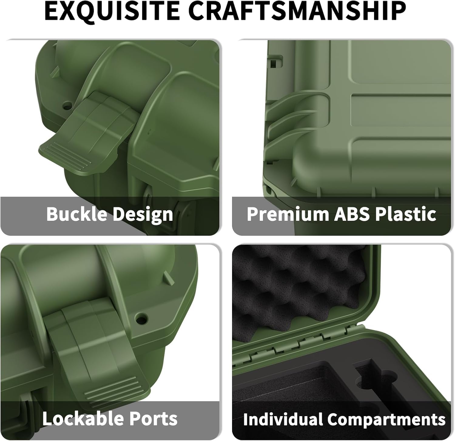 Starlink Mini Case – Starlink Mini étui de protection étanche portable pour voyage en polypropylène avec mousse prédécoupée pour Starlink Dishy, vert, Voyage