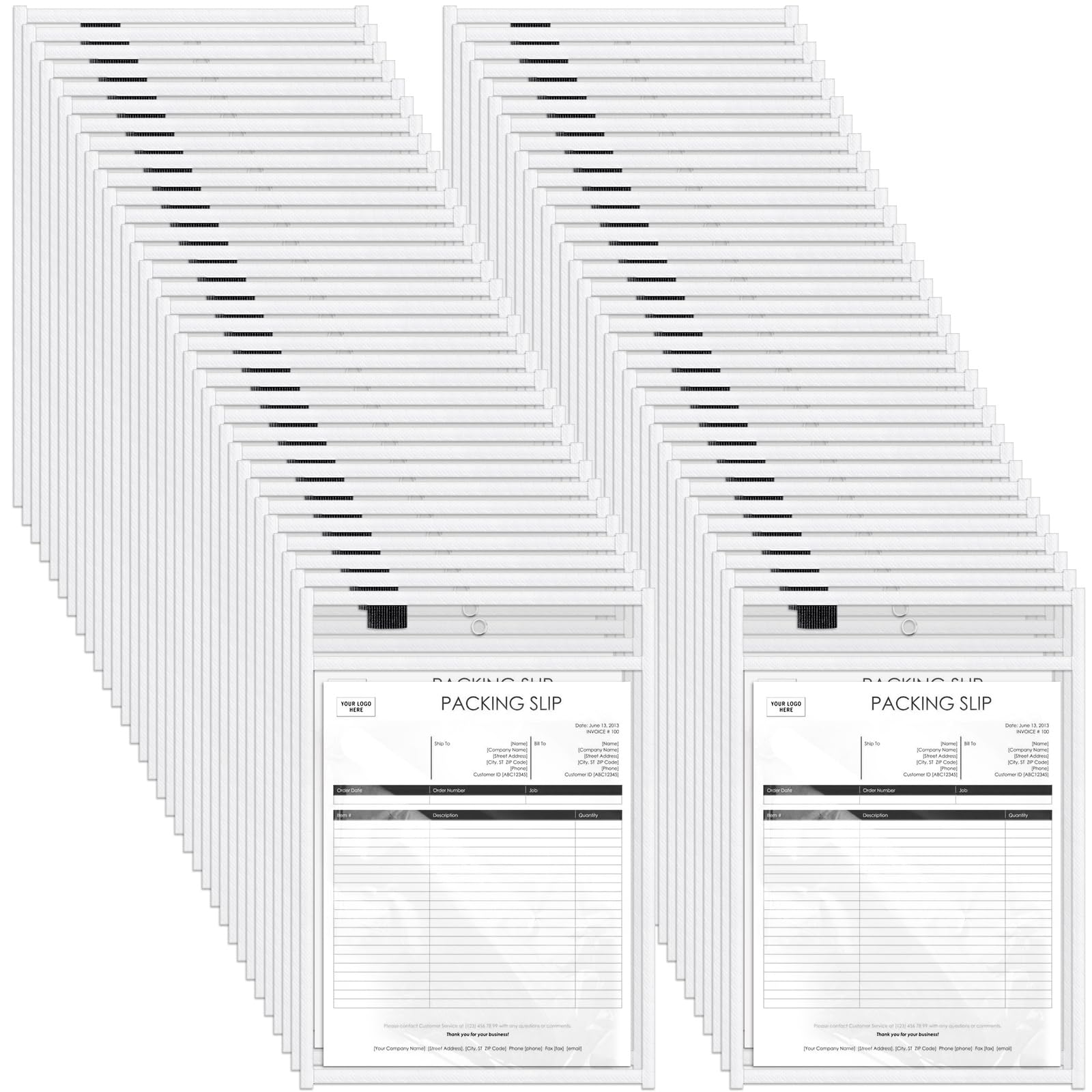 Seajan 120 fundas de plástico transparentes de borrado en seco para papel de 35,5 x 25,4 cm, reutilizables, soporte para boletos, organizador de pedidos, suministros para profesores para el aula
