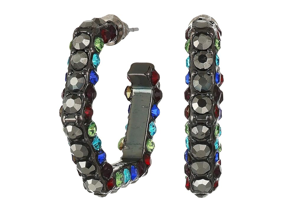 

Rebecca Minkoff Hexagon Stone Hoops Earrings (Multicolor) Earring, Multi