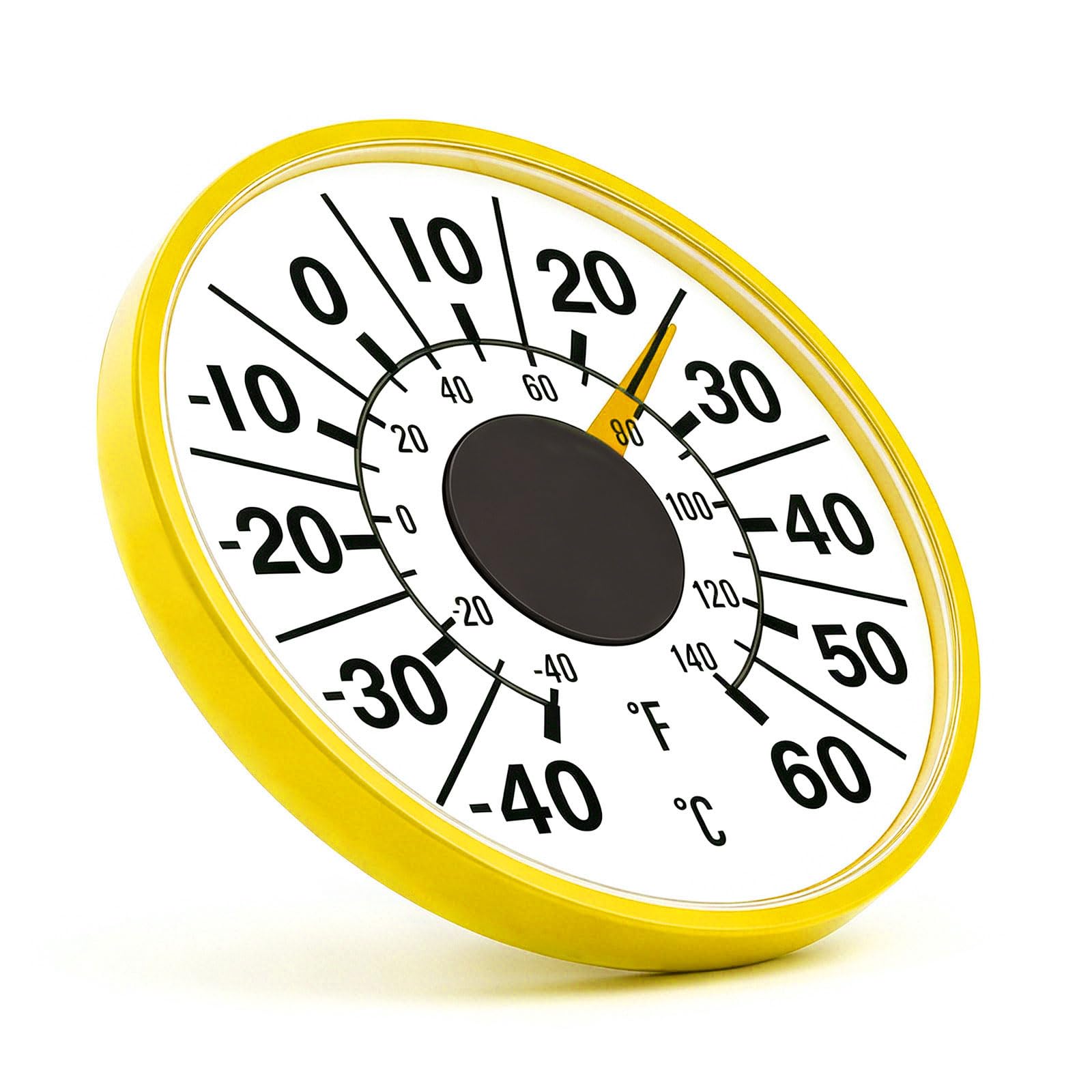 Indoor Outdoor Temperature Gauge with Double Scale Display Strong ABS Construction Easy Installation for Greenhouses Use Window Thermograph