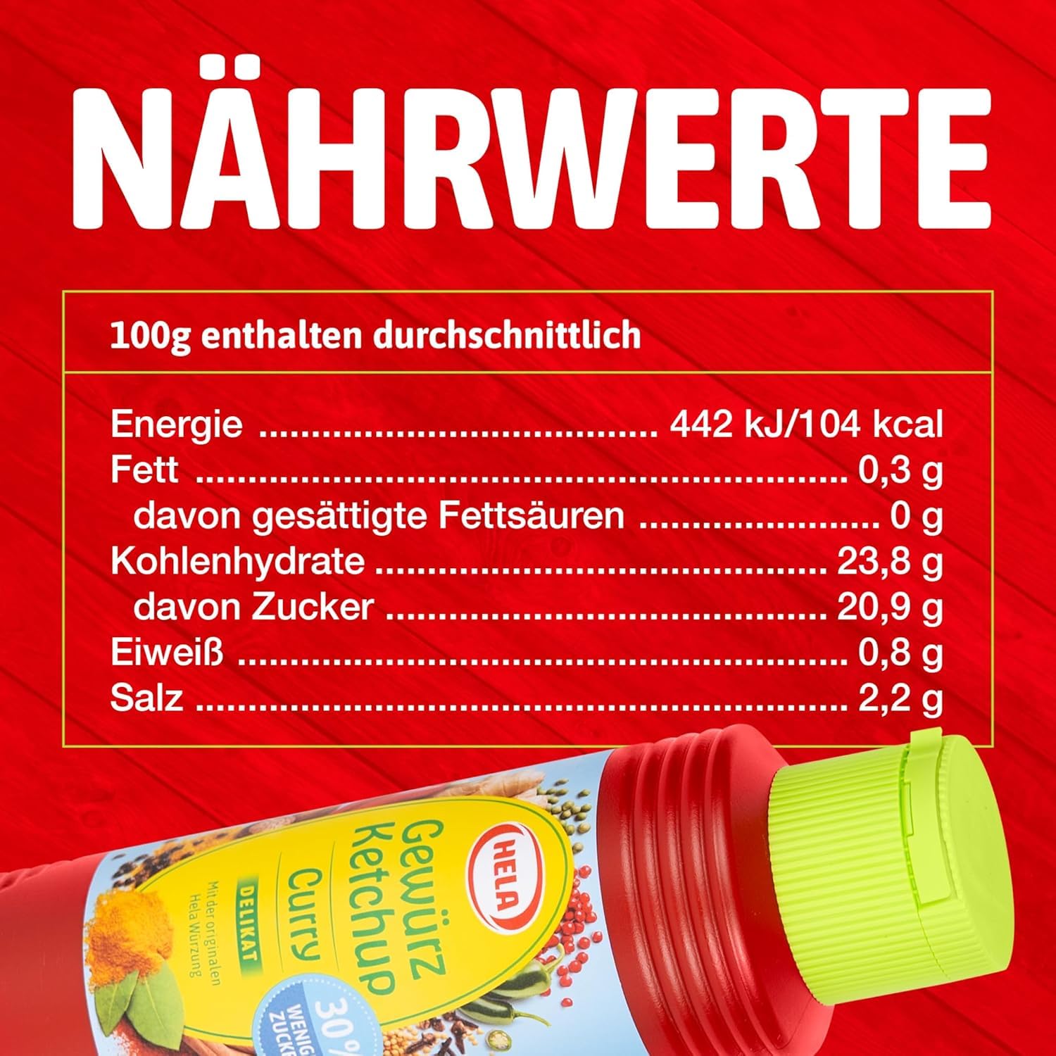 Hela Gewürz Ketchup Curry delikat 6er Pack (6 x 800 ml) 30% weniger Zucker & ohne Süßungsmittel – Die originale Curry Würzsauce für Grillen, Pommes & Dips – Würziger Ketchup Vorratspack