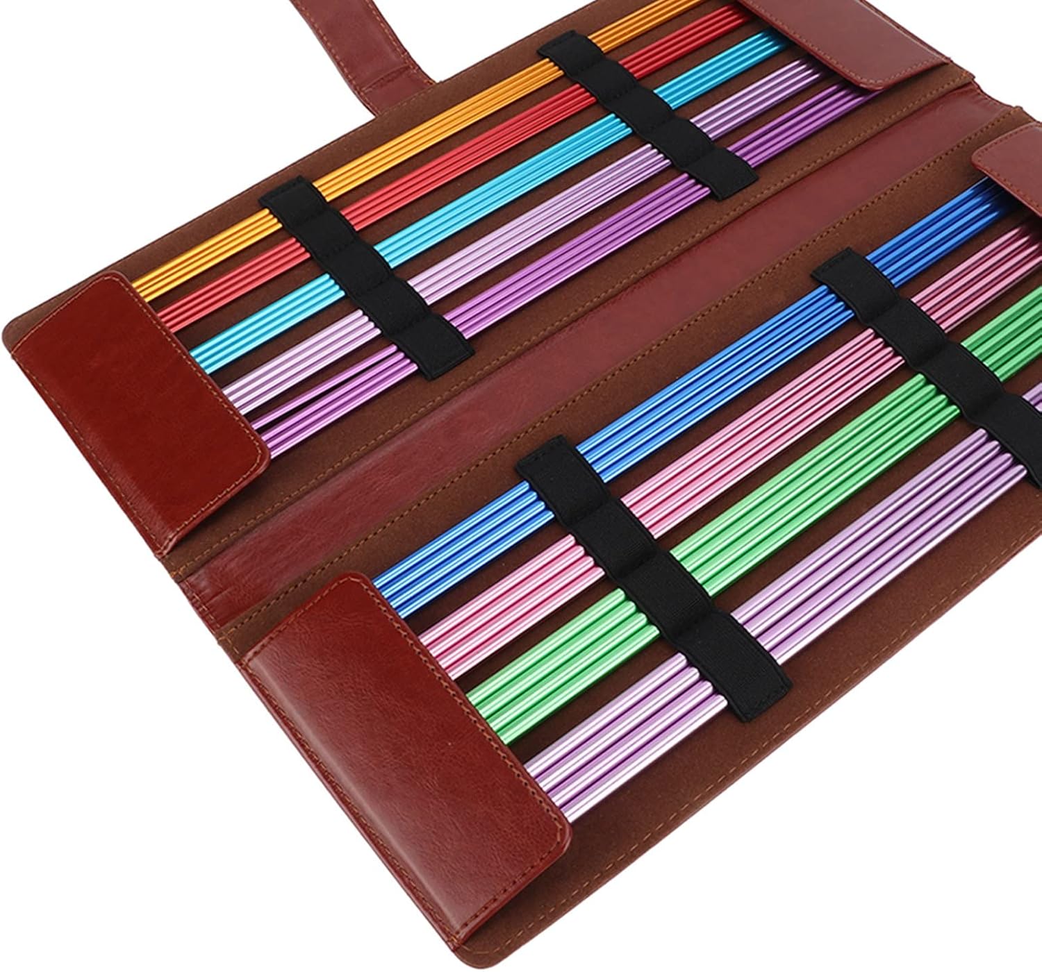 36 Pcs 35cm Aluminum Double Point Knitting Needles, Colorful Knitting Needles Sock for Handmade DIY Knitting Yarn Projects