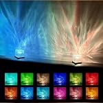 Projecteur de l'océan, 16-Color LED Lampe Cube & À distance, 3D Ripple d'eau holographique, Éclairage Ambiant romantique pour les enfants Chambre, Méditation, Relaxation, Salle de bains, Lumière de nuit