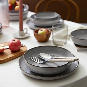 Kütahya Porcelain Moderna 12 Piece Dinnerware for 4 Persons Gray