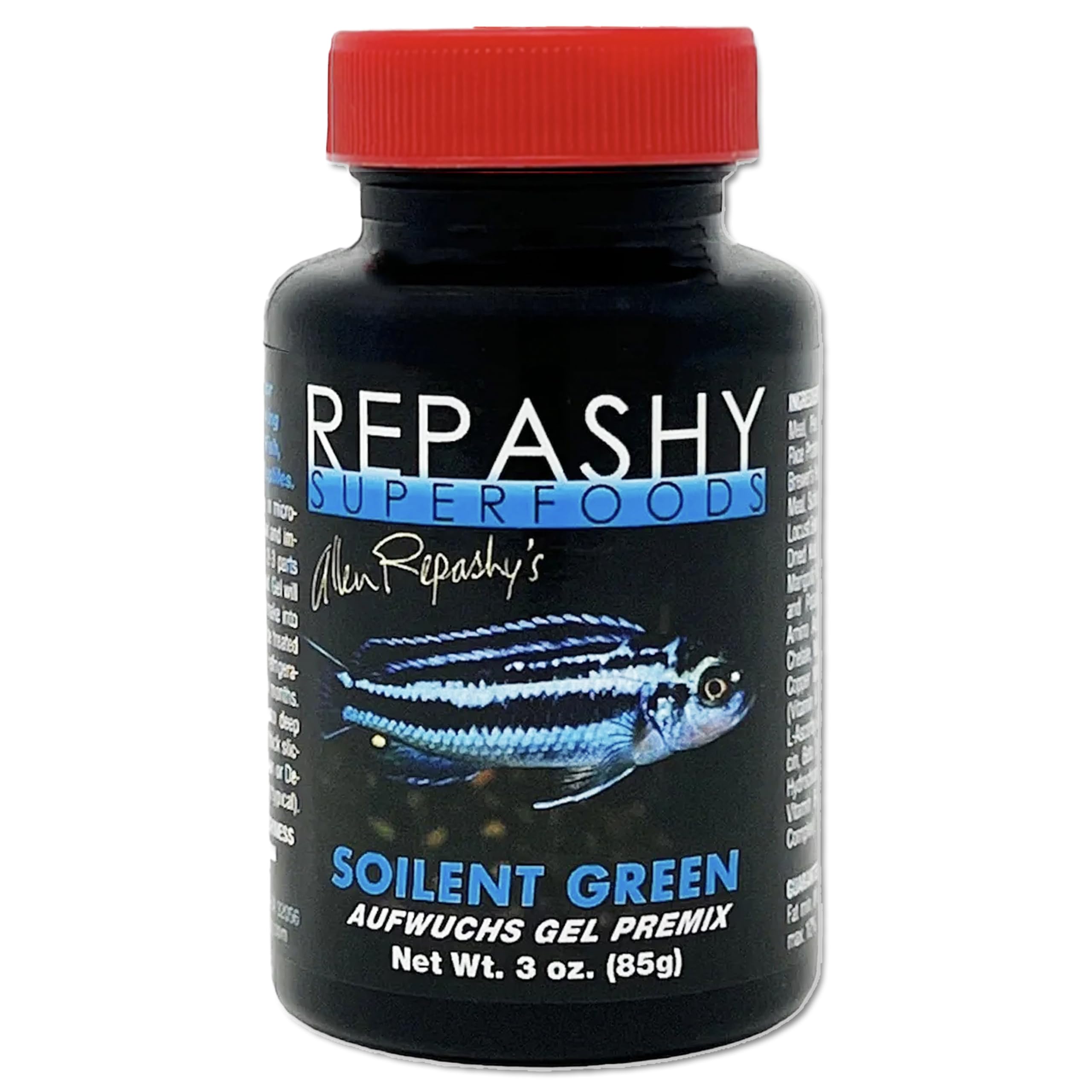 Repashy Soilent Green Freshwater Fish Food – Algae & Biofilm Grazer Gel Diet for Plecos, Loaches, Otocinclus & Algae Eaters – Spirulina & Plant Protein Formula, 85g