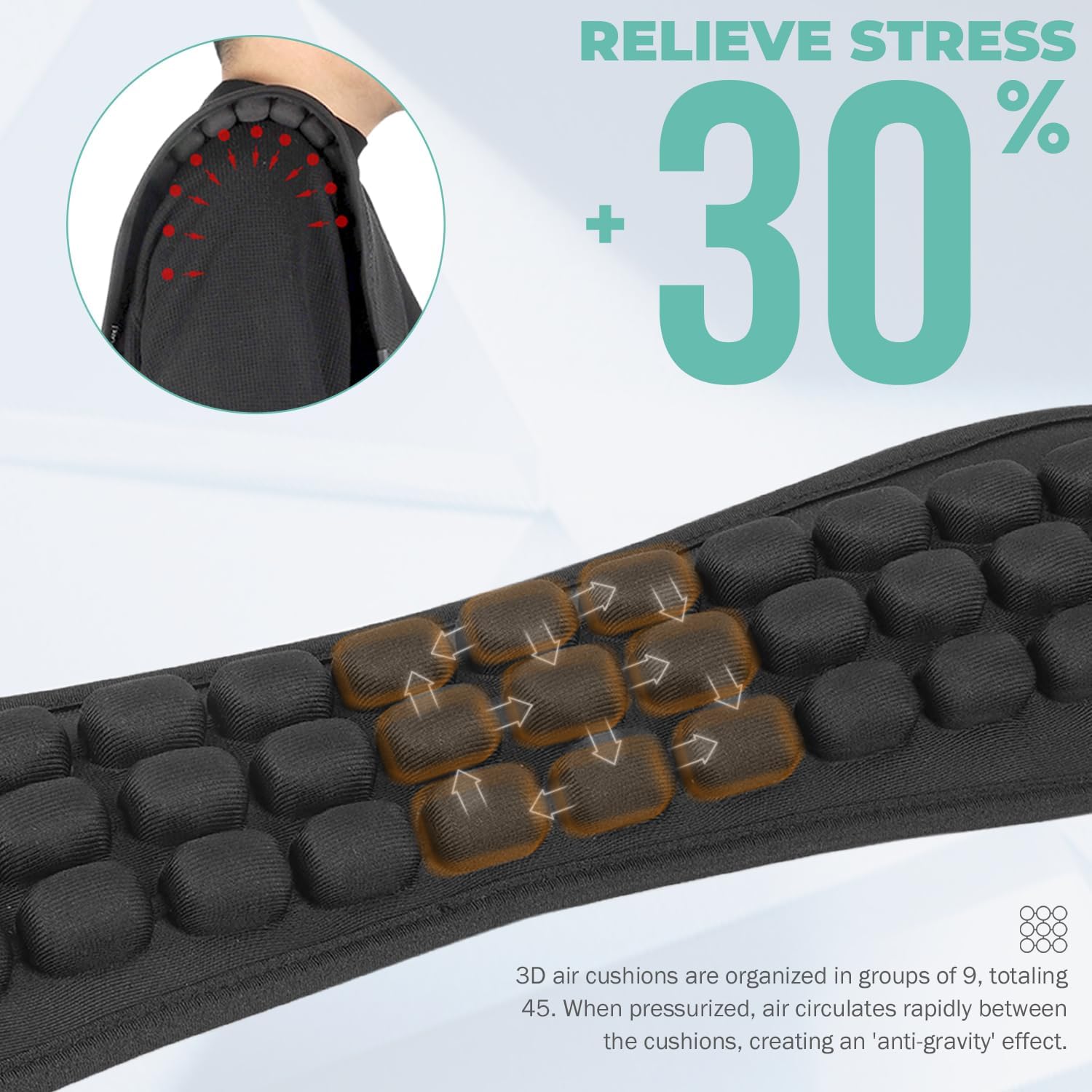 Golf Bag Straps, 3D Air Cushion Anti-Gravity Relieve Stress Universal Adjustable Replacement Strap for Guitar Bag/Fishing Bag/Travel Bag/Medium and Large Backpack