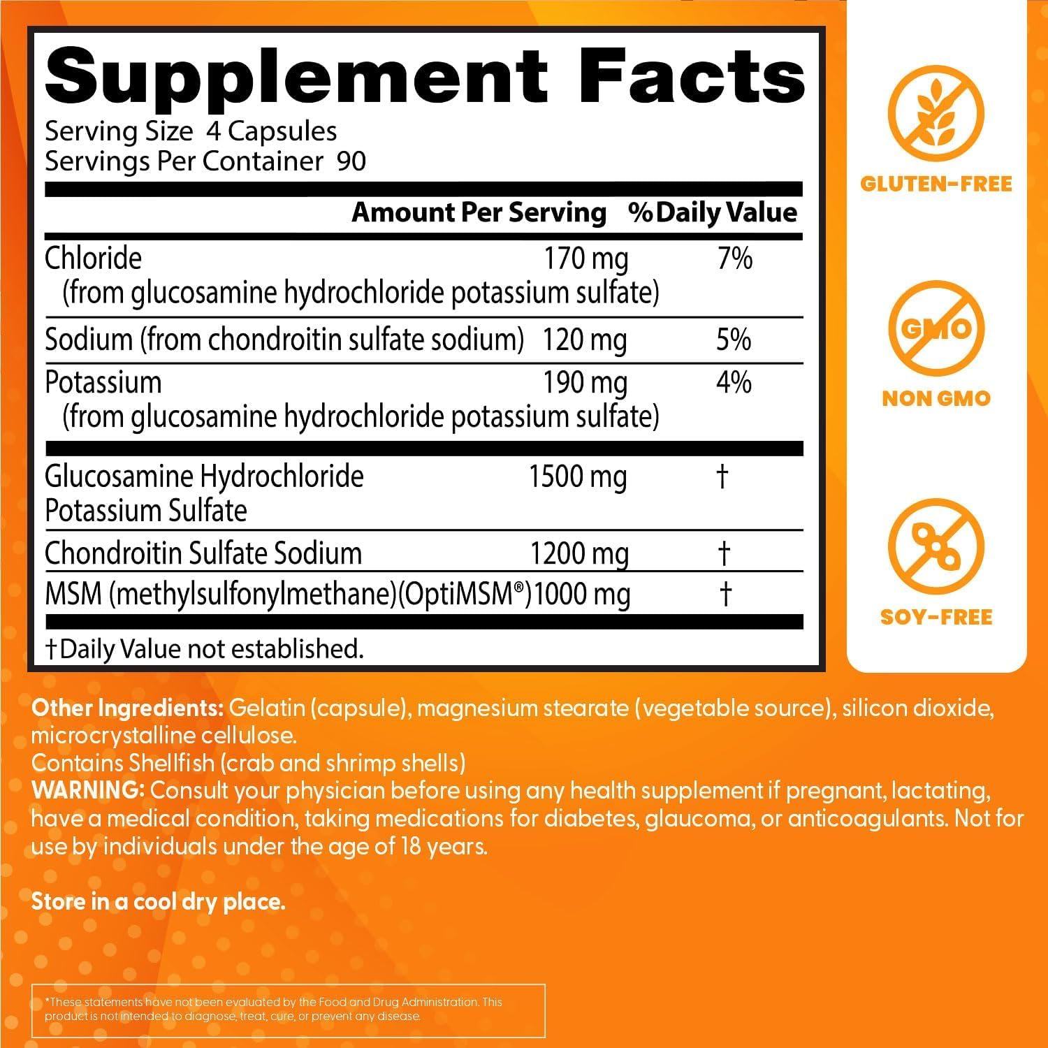Doctor's BEST Glucosamine Chondroitin MSM, Non GMO, 360 Capsules — Amazon image 3