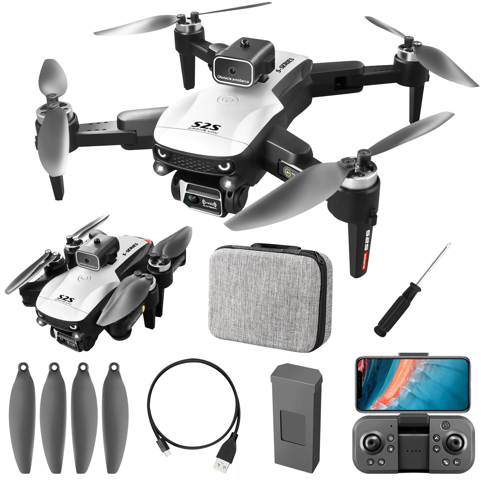 Drone com Câmera 4K, Drone Profissional FPV, Dobrável Mini Controle Remoto